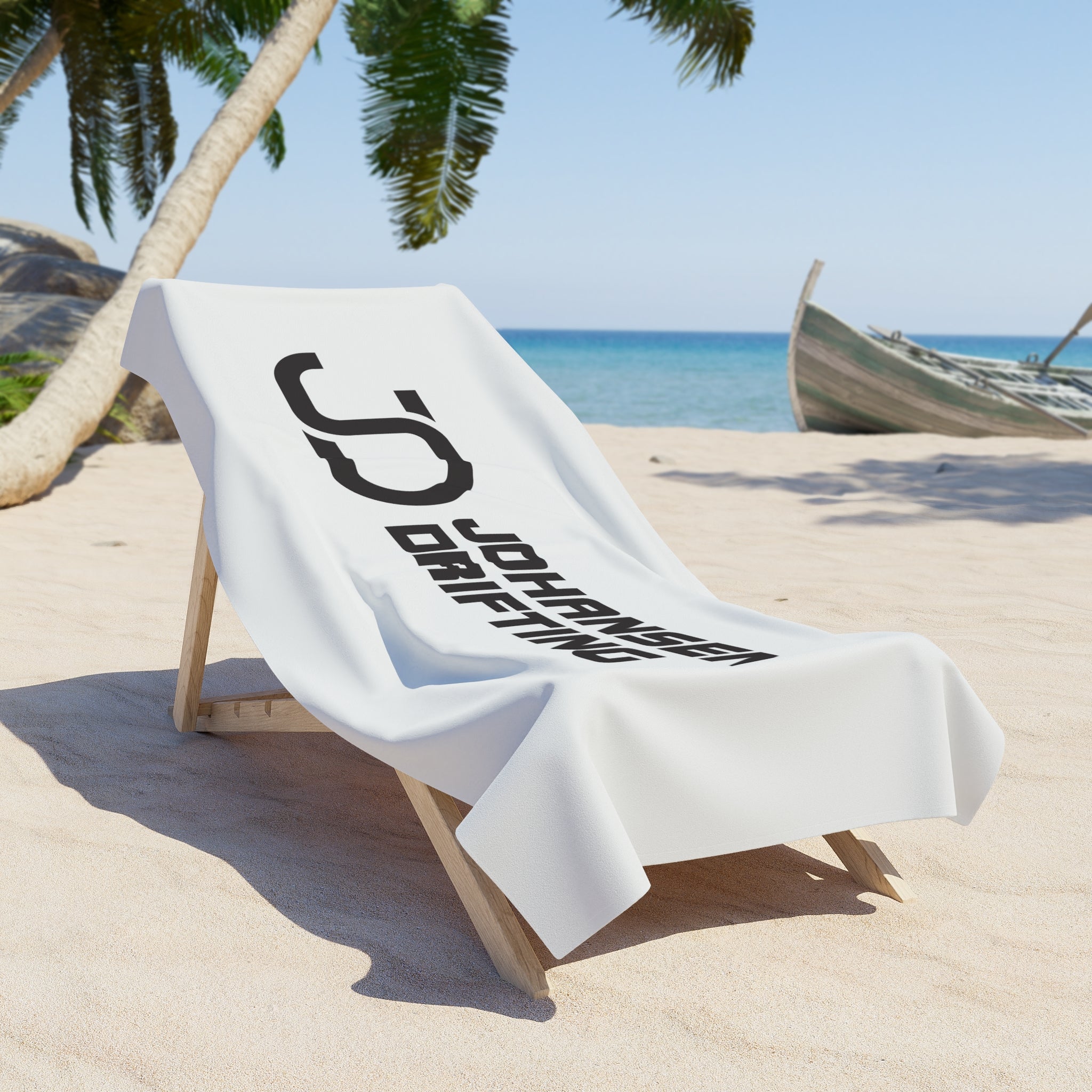 Johansen Drifting Logo Beach Towel — Racing Brand Beach Towel